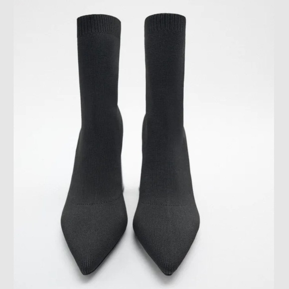 ZARA FABRIC HEELED ANKLE BOOTS SZ 9 EU 40 - Picture 4 of 12